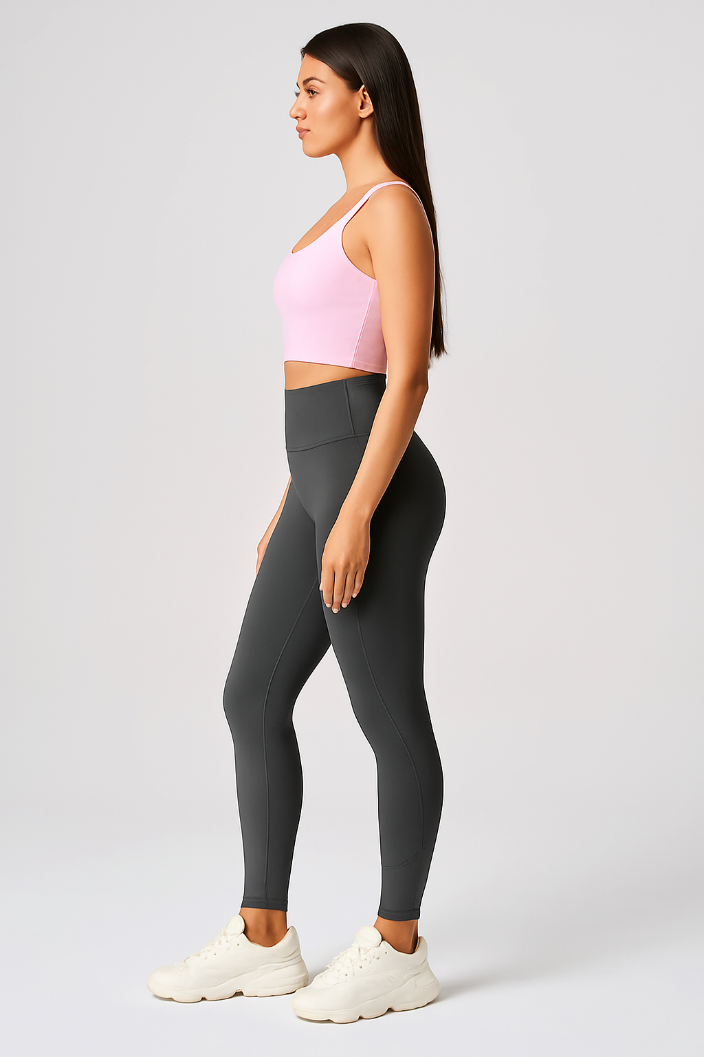 Model wearing high-waisted sculpt active leggings by Flexline, body-contouring gymwear activewear
