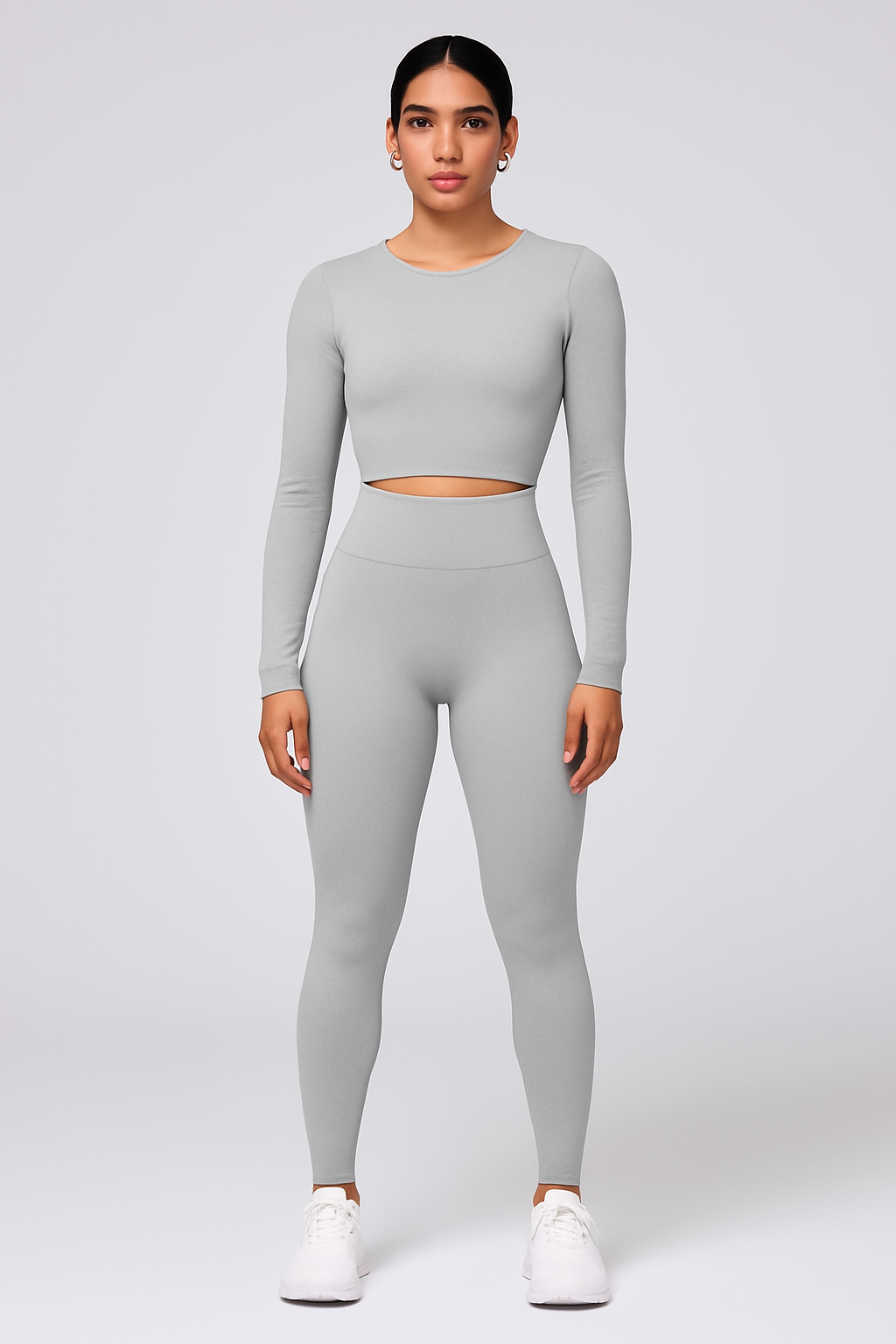 Twist & Flex Crop Top with Sculpt Fit Leggings - 2-Piece Set