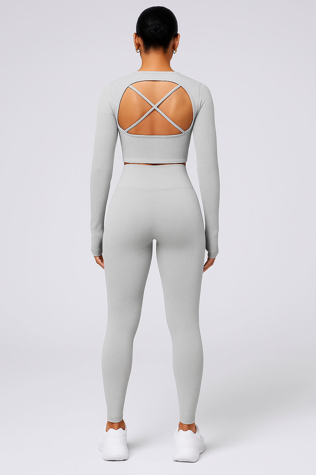 Twist & Flex Crop Top with Sculpt Fit Leggings - 2-Piece Set
